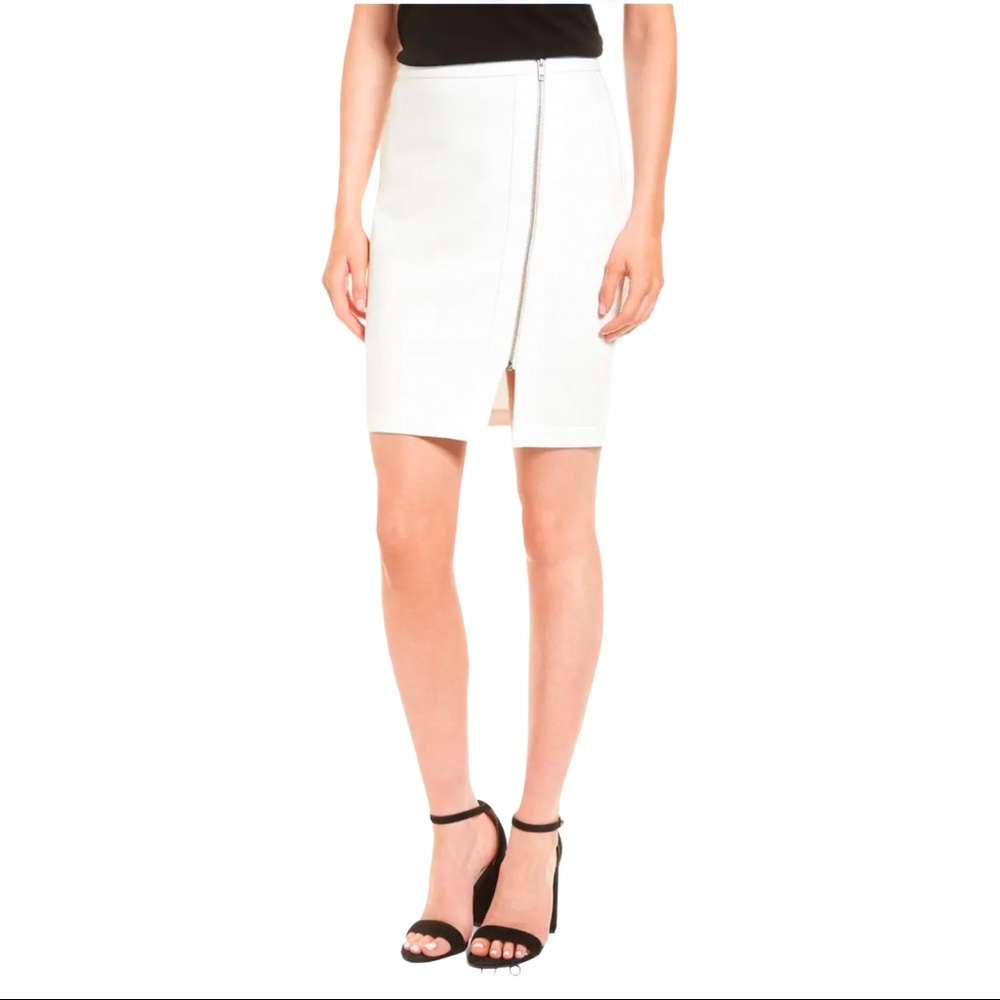 Cupcakes & Cashmere Jann Pencil Skirt White L